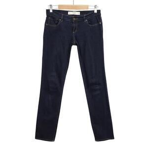 Women's Abercrombie & Fitch Dark Wash Stretch Skinny Jeans Size 26X33 Sz 2R Y2K